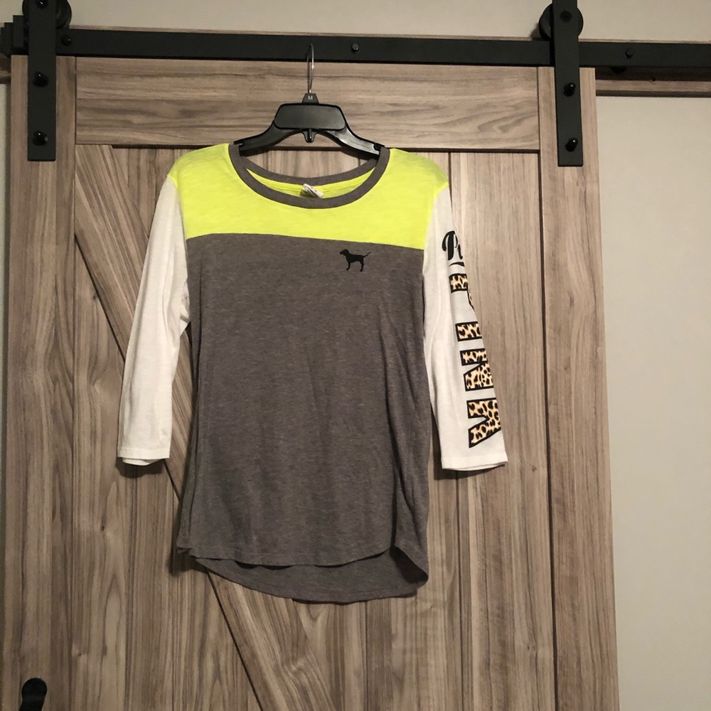 Pink quarter sleeve t shirt